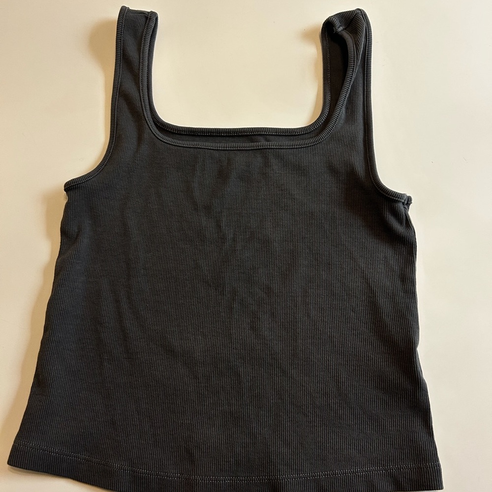 Classic Black Ribbed Tank Top